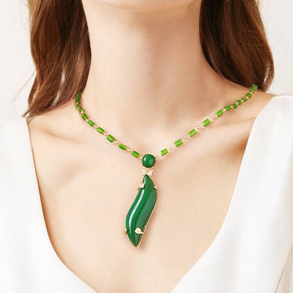JadeGlow™ Lykkeamulett Halskjede