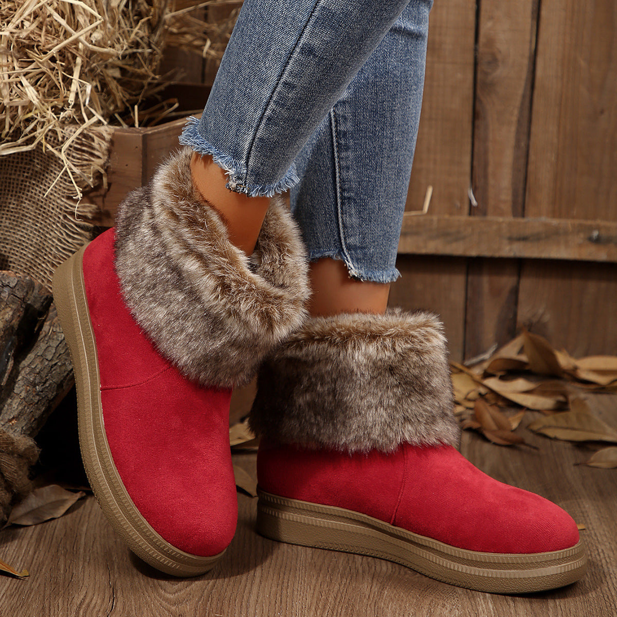 Saueskinn Vinter Snøstøvel